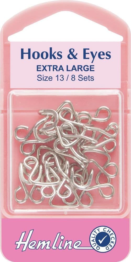 H400 13 Hooks and Eyes Nickel Size 13