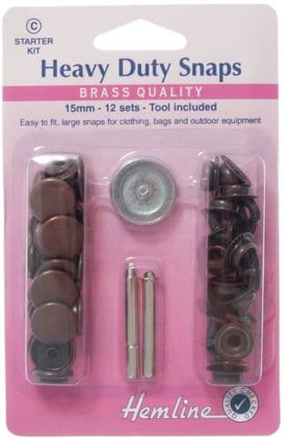 H405S.BR Heavy Duty Snaps: Bronze - 15mm