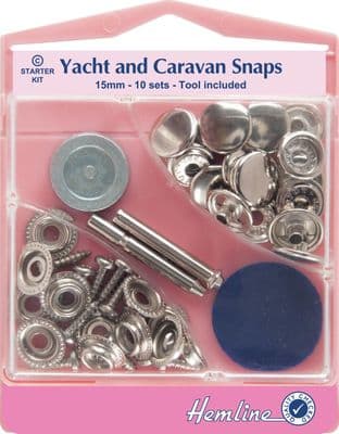 H407S..NK Yacht and Caravan Snaps Starter Sets - Nickel