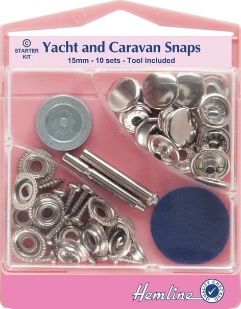 H407S..NK Yacht and Caravan Snaps Starter Sets - Nickel