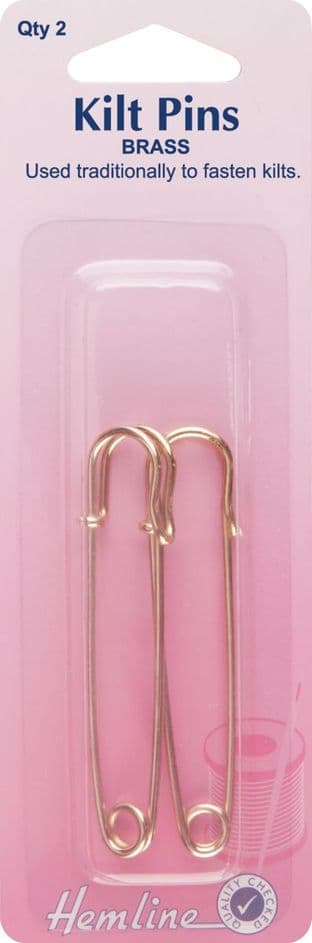 H411 Kilt Pins: 65mm - Gold - 2pcs
