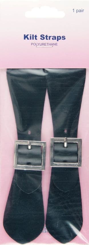 H411.BL Kilt Straps: Black