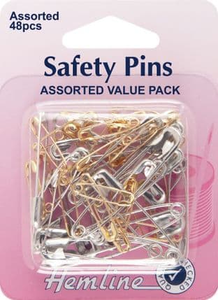 H415.99 Safety Pins: Assorted Value Pack - 48pcs