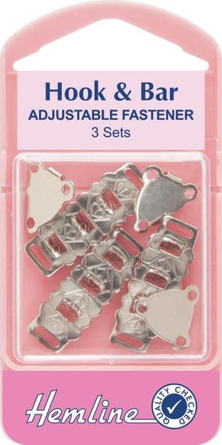 H432 Hook and Bar: Nickel - Adjustable