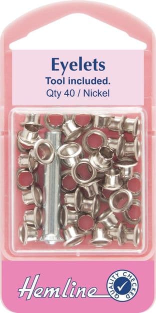 H435.N Eyelets with Tool: Nickel - 5.5mm - 40pcs