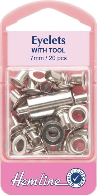 H437\SIL Eyelets: Nickel - 7mm - 20pcs