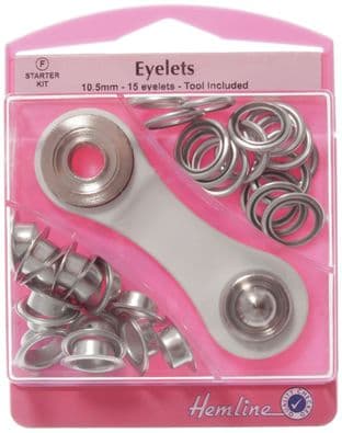 H438P.10.N Eyelets Starter Kit: Nickel/Silver - 10.5mm (F)