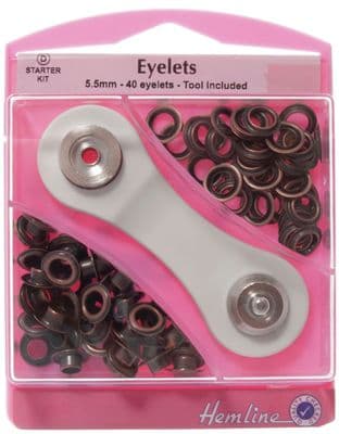 H438P.5.BR Eyelets Starter Kit: Bronze - 5.5mm (D)