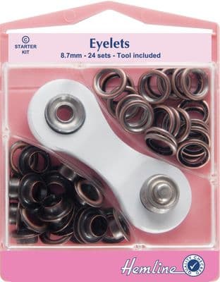 H438P.8.BR Eyelets Starter Kit: Bronze - 8.7mm (E)