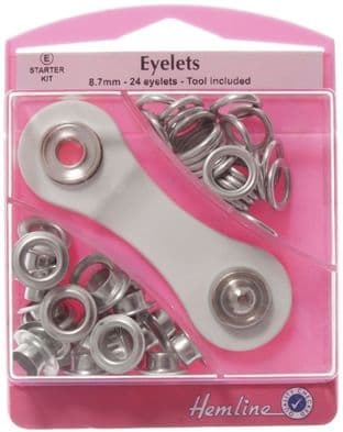 H438P.8.N Eyelets Starter Kit: Nickel/Silver - 8.7mm (E)