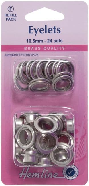 H438PR.10.N Eyelets Refill Pack: Nickel/Silver - 10.5mm (F)