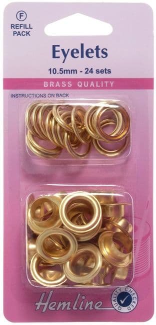 H438PR.8.G Eyelets Refill Pack: Gold/Brass - 8.7MM