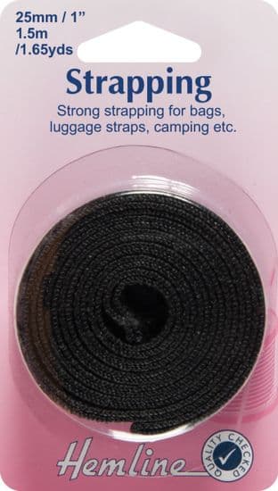H450.25.B Strapping: Black: 25mm