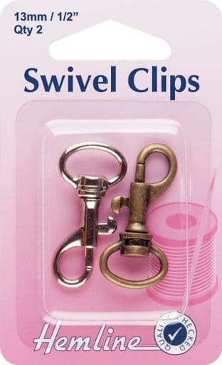 H453.13.A Swivel Clip: Bronze & Metal: 13mm: 2pk