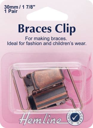 H457.BR Braces Clip: Bronze - 30mm
