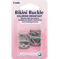 H465.NK Bikini Buckles: Nickel - 12mm - 2 sets