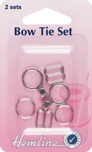 H469.N Bow Tie Set: Nickel - 2 Sets
