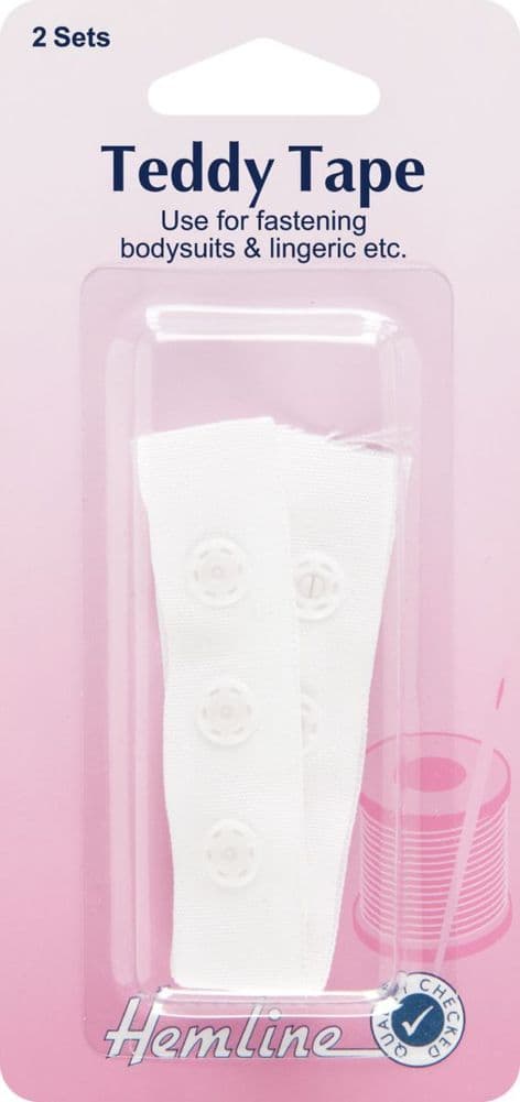 H472\WHT Snap Tape: White - 90mm - 2 sets