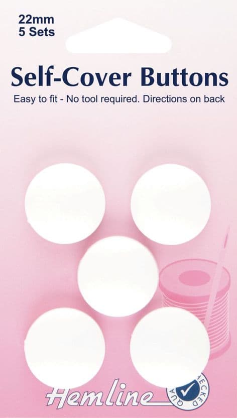 H475.22 Self Cover Buttons: Nylon - 22mm