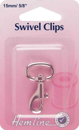 H482.15.N Swivel Clip: Nickel: 15mm