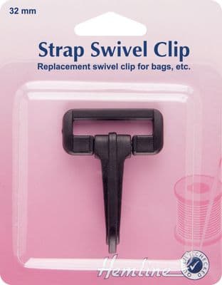 H483.32.B Swivel Clip: Black: 32mm