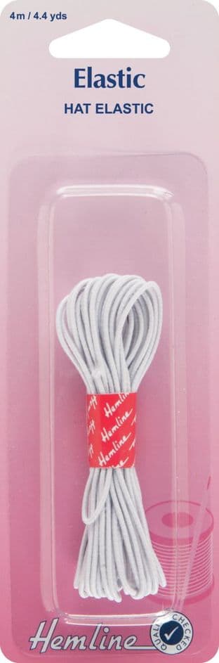 H610 Hat Elastic: White - 4m x 1.3mm