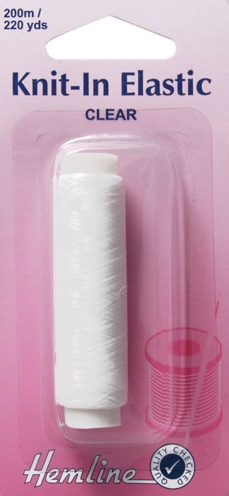 H639 Knit-In Elastic: Clear - 200m