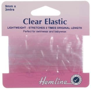H686.90 Swimwear Elastic: Clear - 3m x 9mm