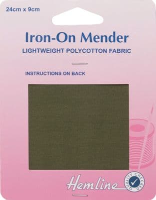 H691.K Polycotton Patch: Khaki - 24 x 9cm - 1pc