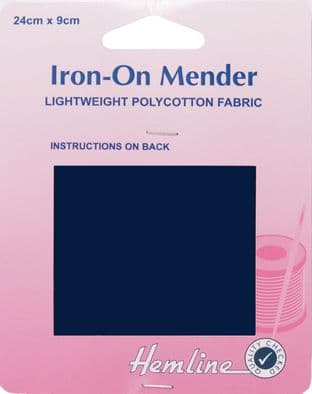 H691.N Polycotton Patch: Navy - 24 x 9cm - 1pc