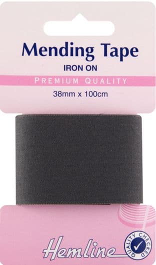 H698\DK on-On Mending Tape: Dark Grey - 100cm x 35mm