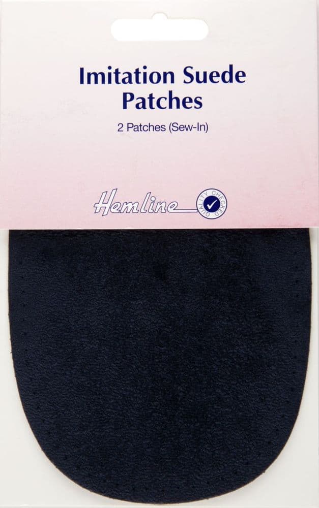 H699 S NVY Sew-in Imitation Suede Patches