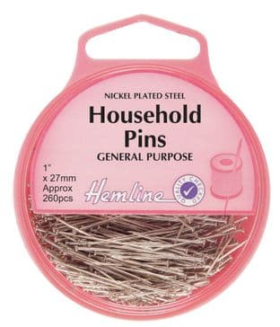 H705 Household Steel Pins: Nickel - 26mm, 260pcs