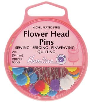 H707.P Flower/Flat Head Pins: Nickel - 54mm, 60pcs