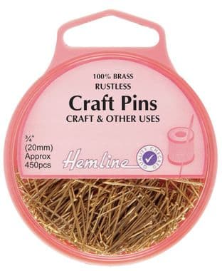 H712 Craft Pins: Brass - 20mm, 450pcs