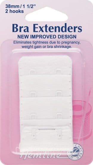 H771.38.W Bra Back Extenders: White - 38mm