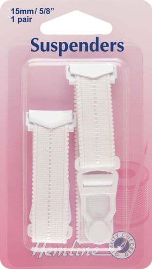 H775\WHT Suspenders: White - 15 x 170mm