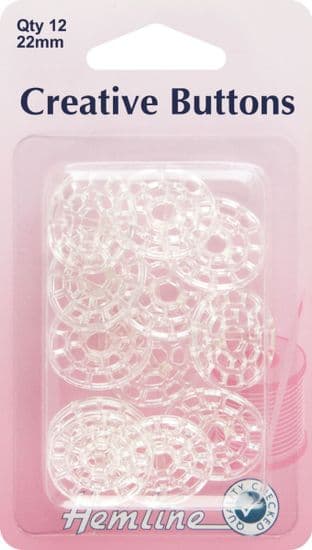 H889 Creative Buttons: 22mm: 12pk