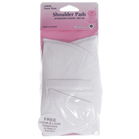 H902.L Shoulder Pads: Standard Set-In - White, Large