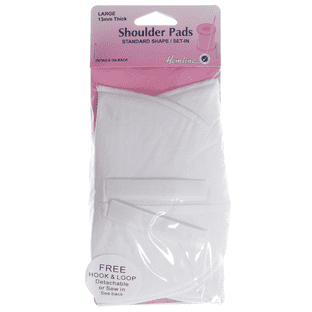 H902.L Shoulder Pads: Standard Set-In - White, Large