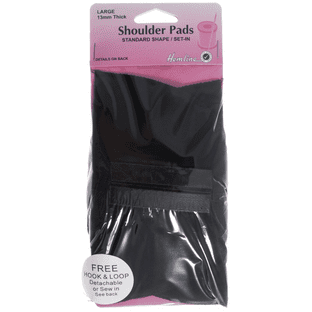 H902.LB Shoulder Pads: Standard Set-In - Black, Large