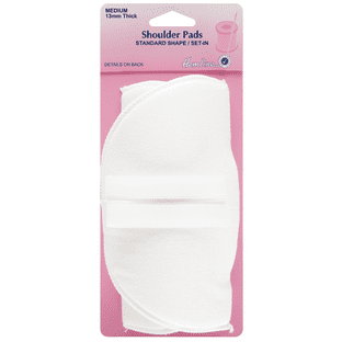 H902.M Shoulder Pads: Standard Set-In - White, Medium