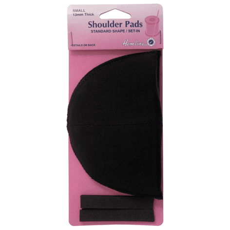 H902.SB Shoulder Pads: Standard Set-In - Black, Small