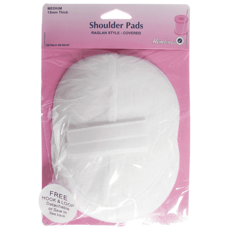 H917.M Shoulder Pad: Raglan Style - White, Medium