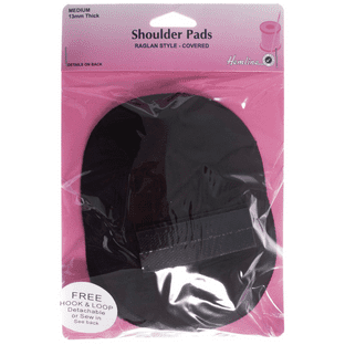 H917.MB Shoulder Pad: Raglan Style - Black, Medium