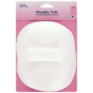 H951.M Shoulder Pad: Layered Designer - White, Medium