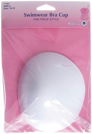H960.S Swimwear Bra Cups: One Piece Style - White, Small