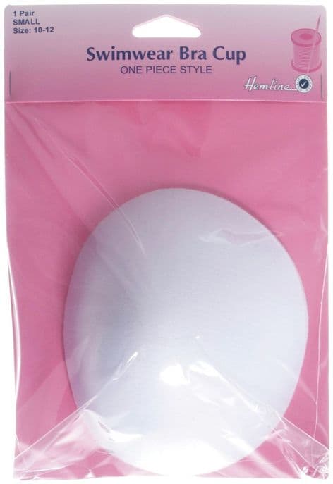 H960.S Swimwear Bra Cups: One Piece Style - White, Small