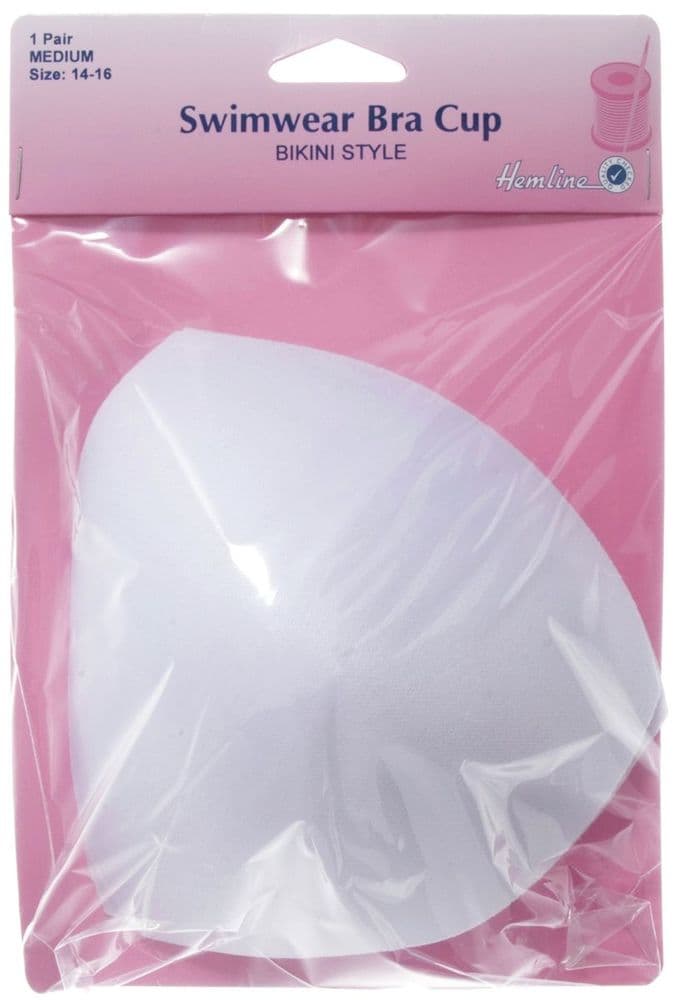 H962 M Swimwear Bra Cups Bikini Style White Medium