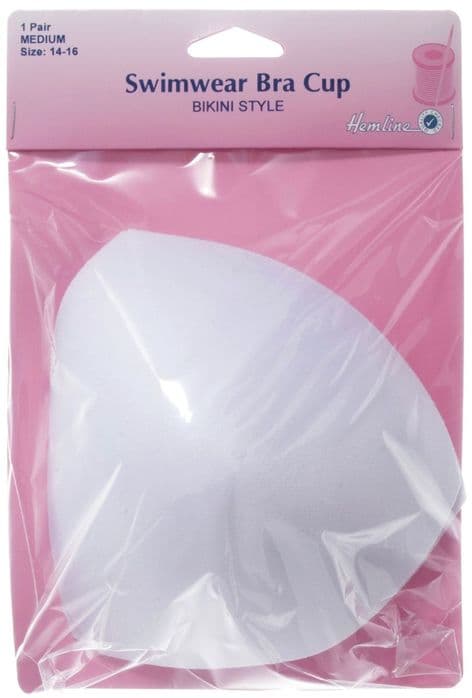 H962.M Swimwear Bra Cups: Bikini Style - White, Medium